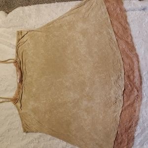 Nude lace camisole 2X